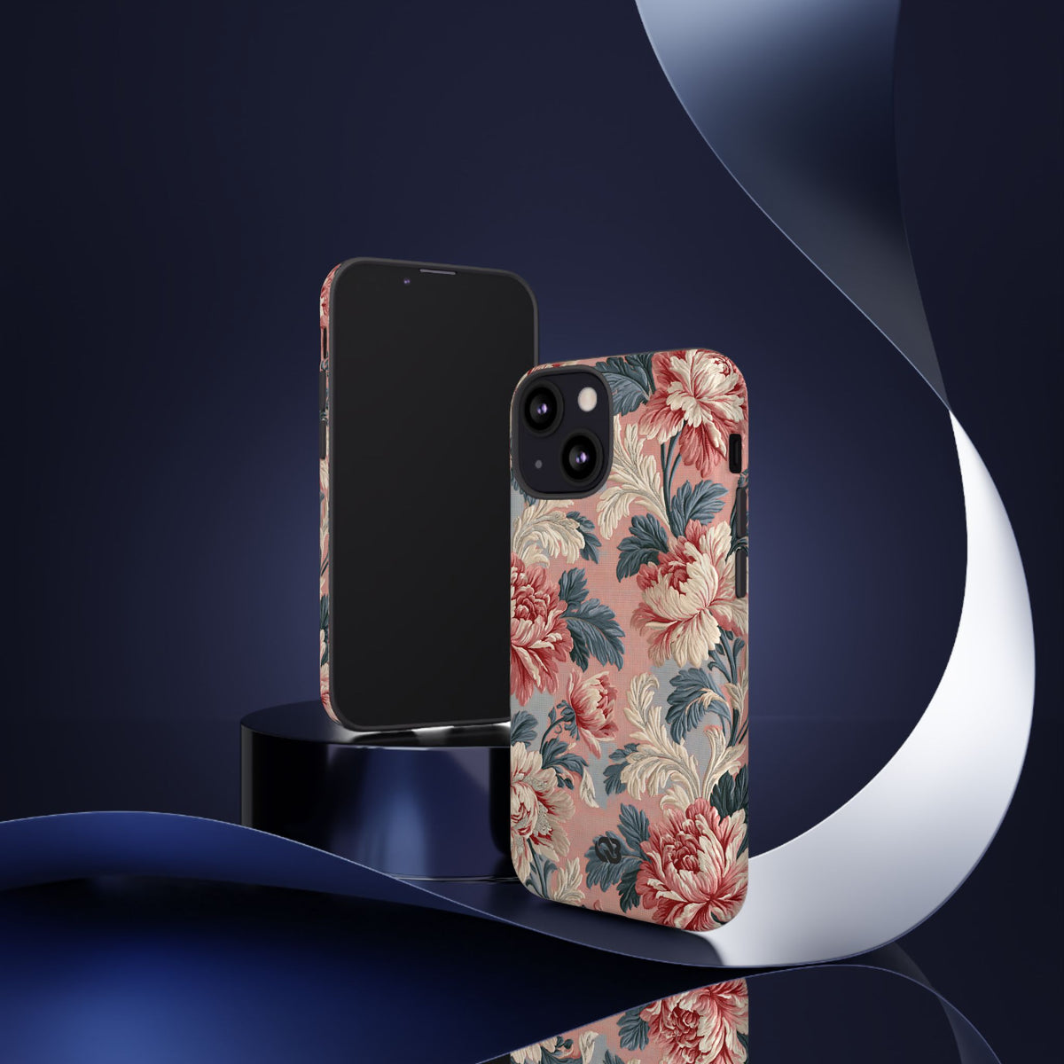 Blush Peony Jacquard · Tough Phone Case for iPhone · Pink