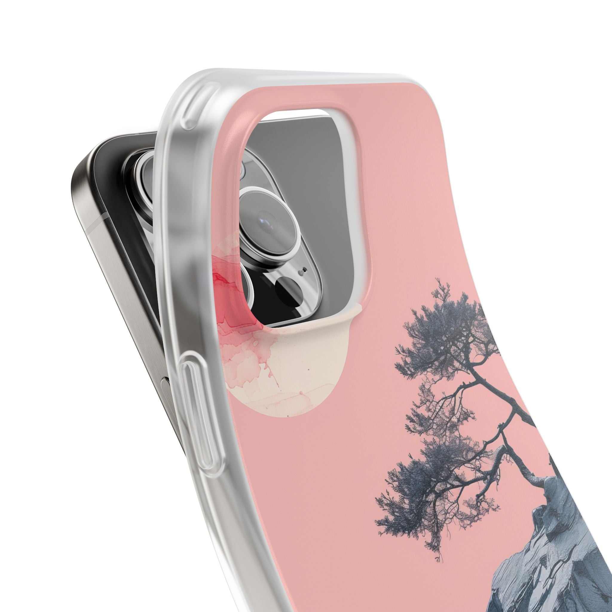 Crimson Moon Tree iPhone 16 Pro Max Case - Soft