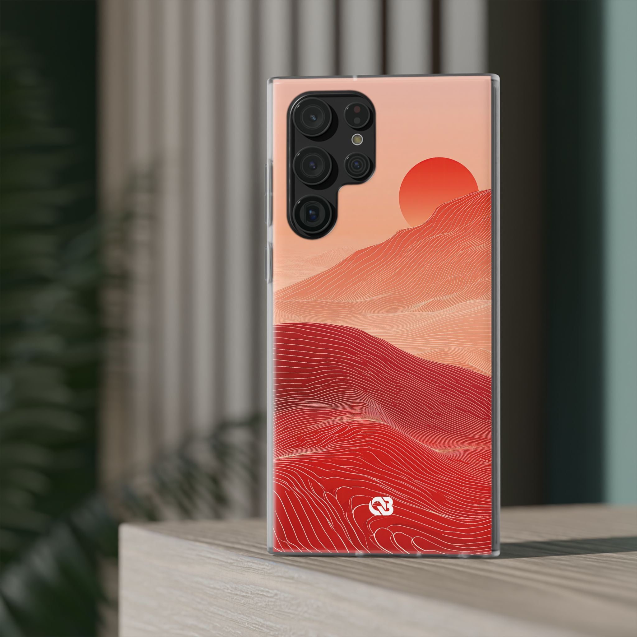 Red Lite Phone Case for Samsung - Crimson Ridge Lines