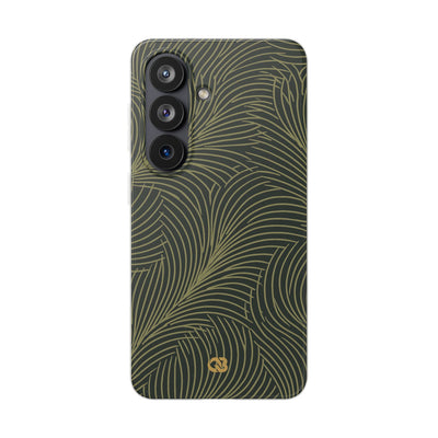 Green Lite Phone Case for Samsung - Dark Olive Plume