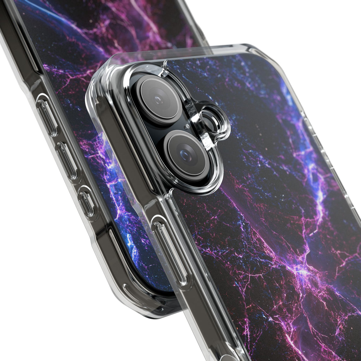 Neural Singularity · Clear Impact Magnetic Phone Case for iPhone · Black