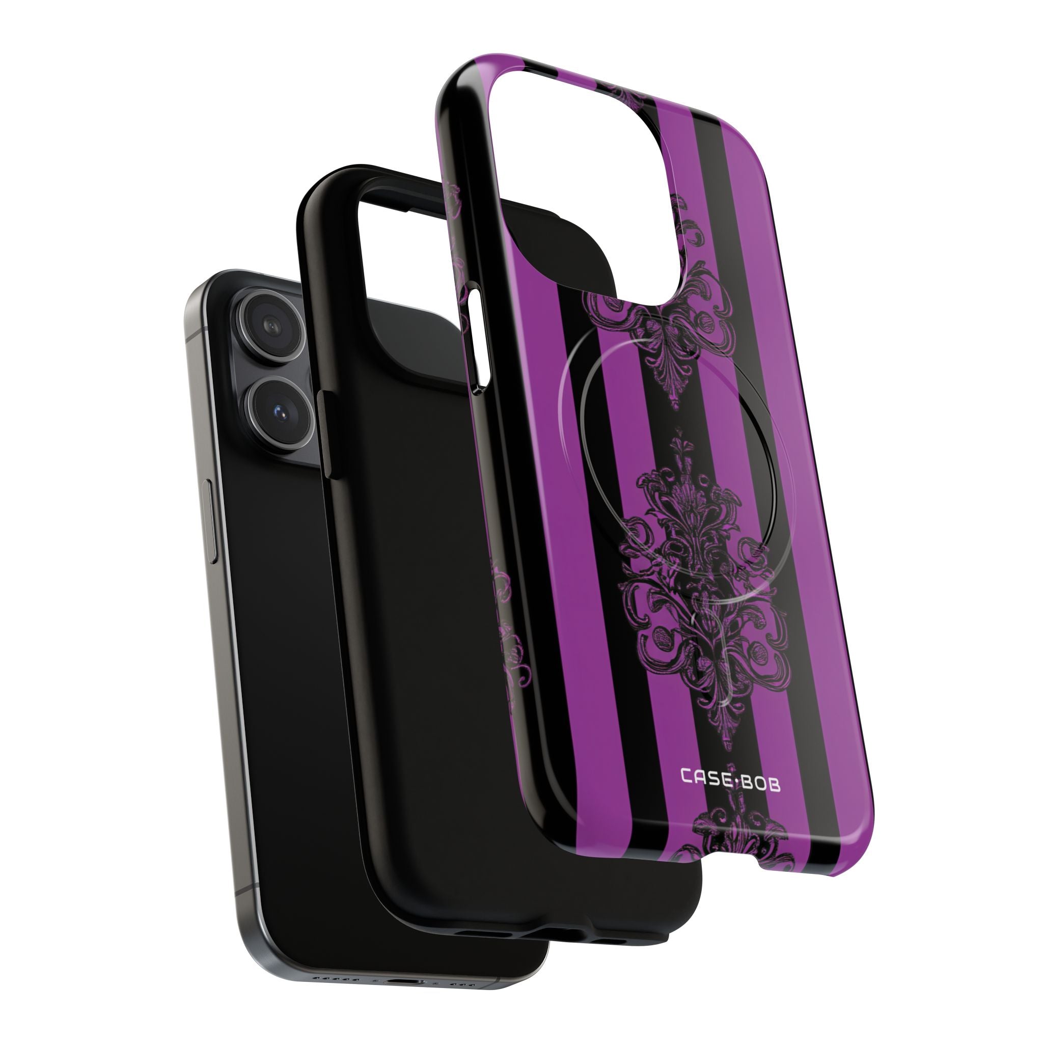 Damask Elegance Purple iPhone 15 Pro Case - Tough+