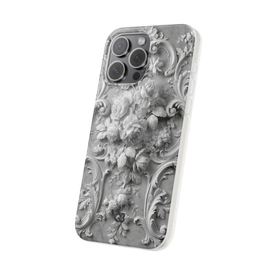 Rococo Marble Rose · Lite Phone Case for iPhone ·  White