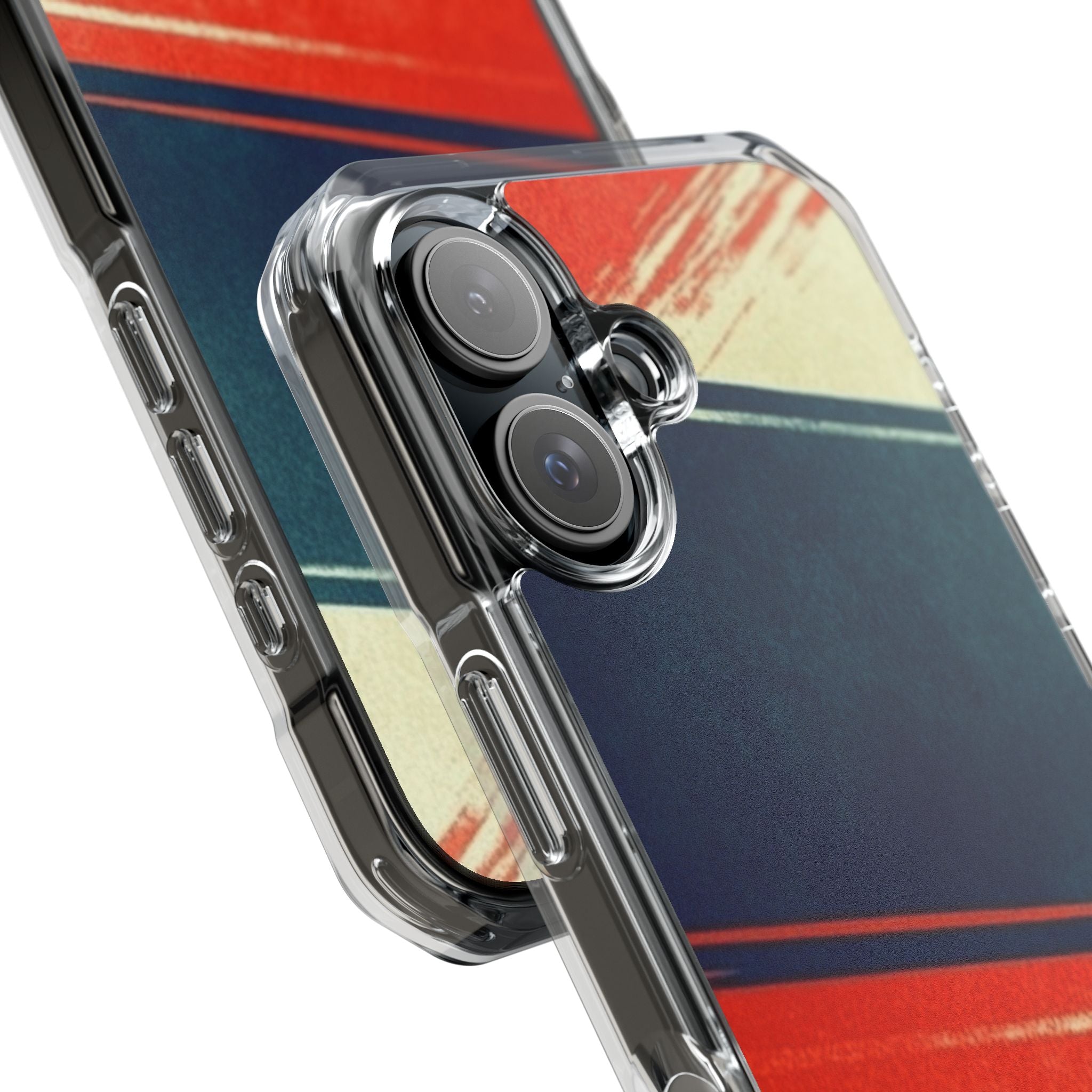 Blue Diagonal Motion iPhone 16 Case - Impact