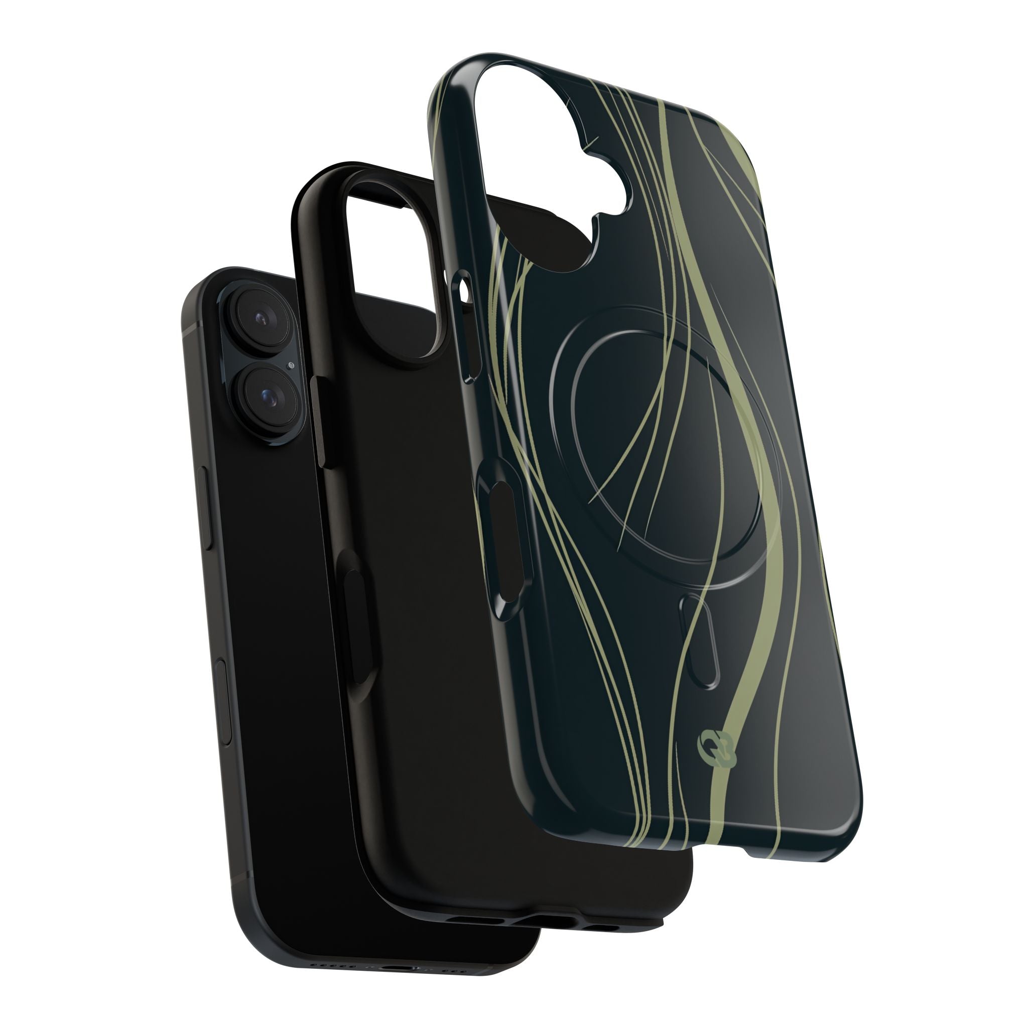 Green Tough 2.0 Magsafe Phone Case for iPhone - Obsidian Sage Flow