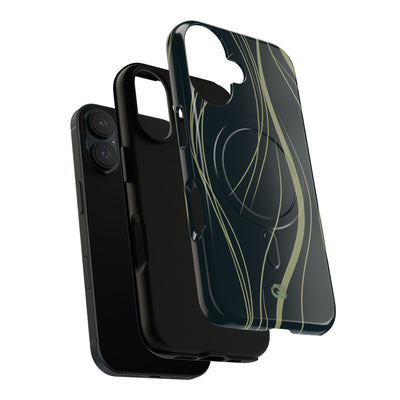 Green Tough 2.0 Magsafe Phone Case for iPhone - Obsidian Sage Flow