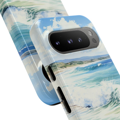 Foamy Wave Breeze Google Pixel 9 Pro Case - Tough