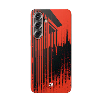 Red Lite Phone Case for Samsung - Crimson Brutalist Distortion