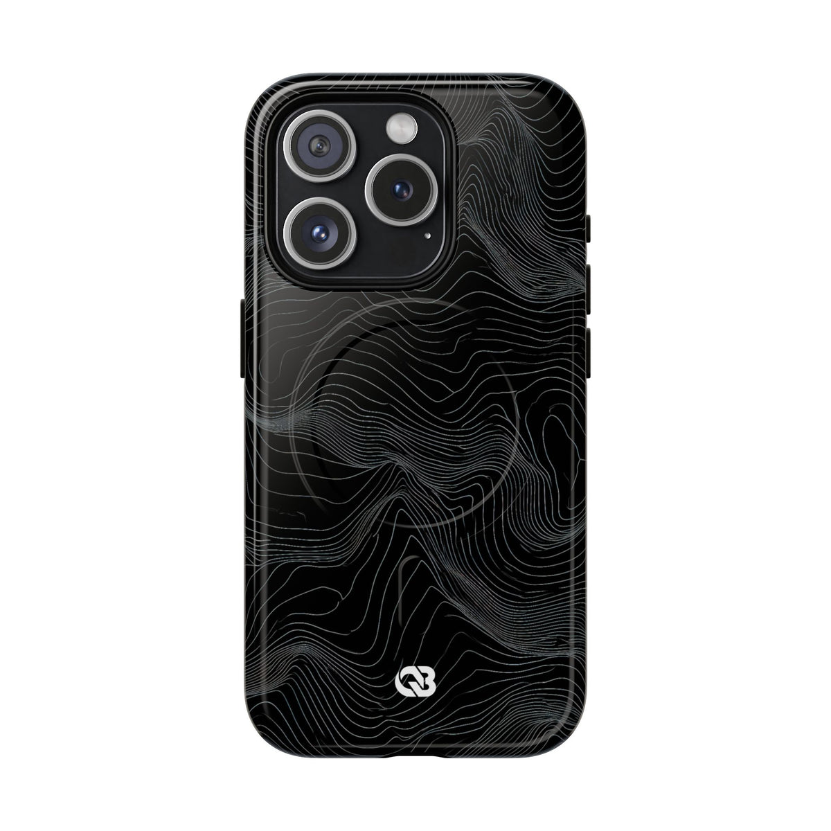 Obsidian Contour Elevation · Tough 2.0 Magnetic Phone Case for iPhone · Black