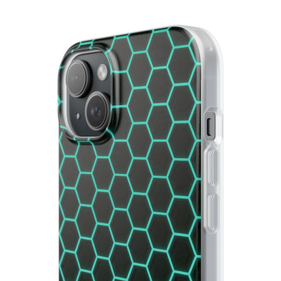 Neon Hex Spectrum · Lite Phone Case for iPhone ·  Teal