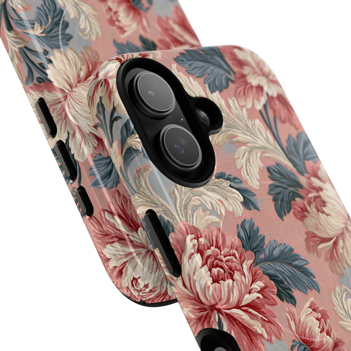 Blush Peony Jacquard · Tough 2.0 Magnetic Phone Case for iPhone · Pink