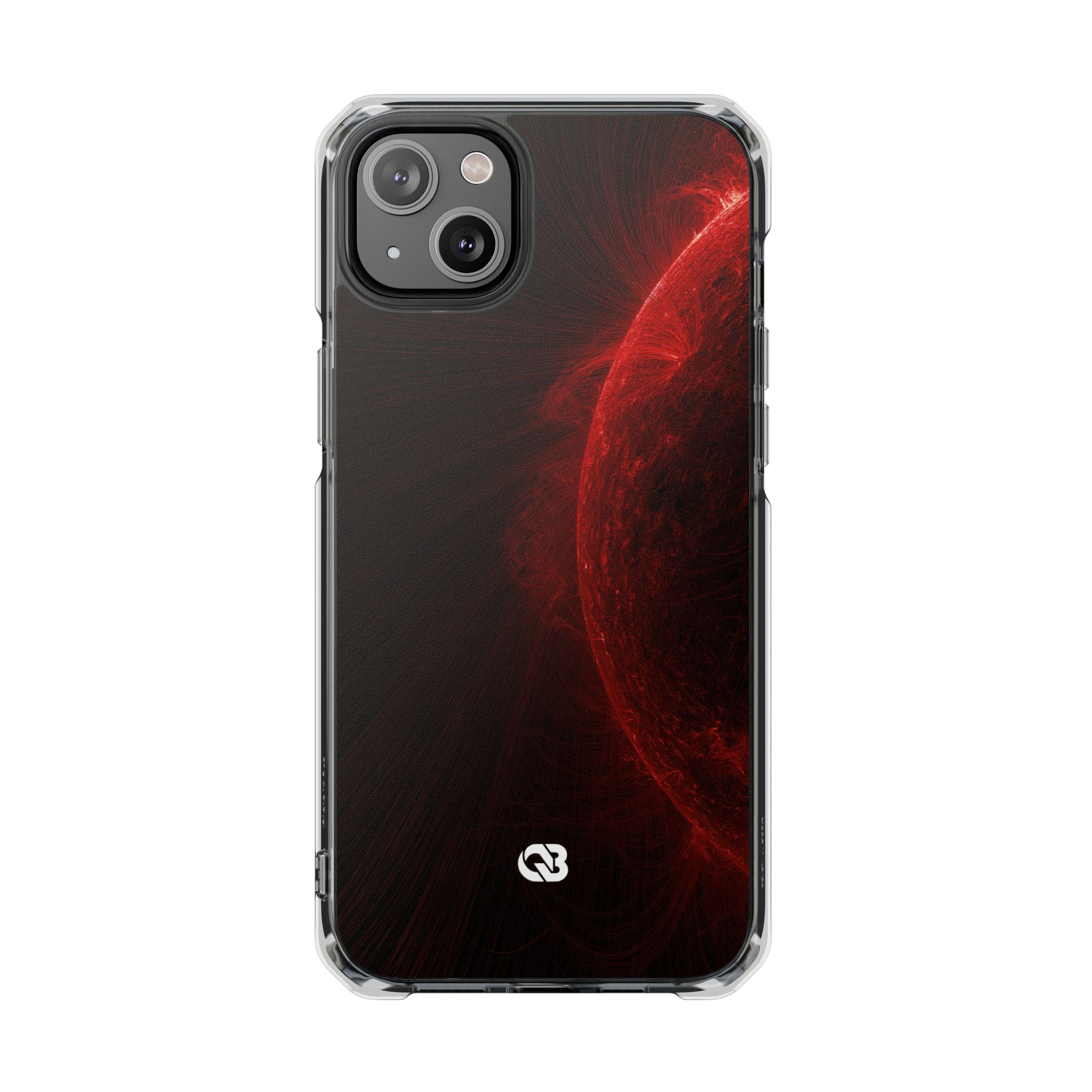 Red Impact MagSafe Phone Case for iPhone - Solar Crimson Flare