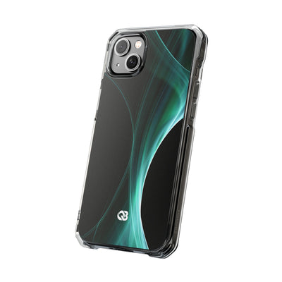 Emerald Lumen · Clear Impact Magnetic Phone Case for iPhone · Green