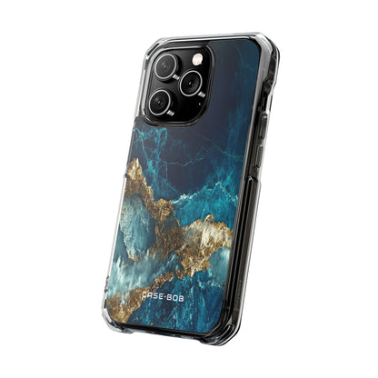 Jagged Gold Split iPhone 14 Pro Case - Impact