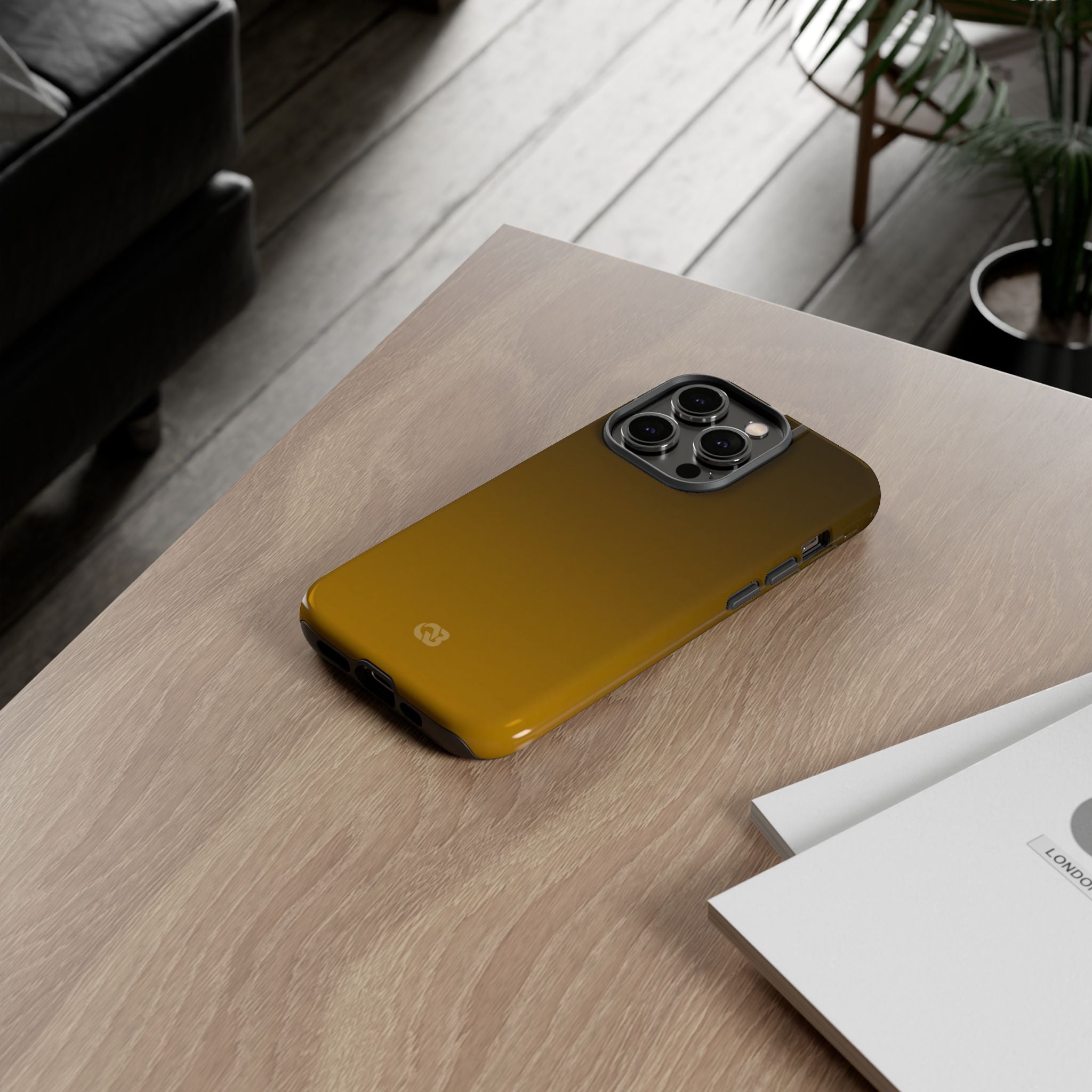 Gold Tough Phone Case for iPhone - Scorched Gold Haze