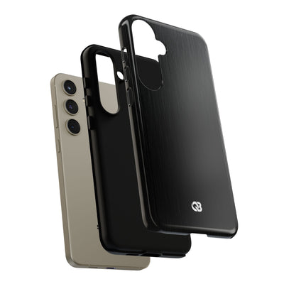 Black Tough Phone Case for Samsung - Brushed Obsidian Slate