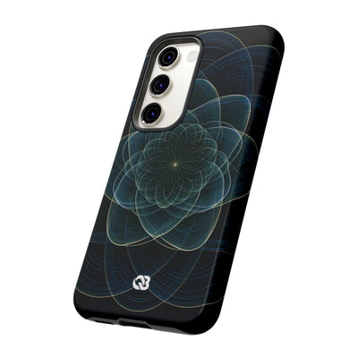 Blue Tough Phone Case for Samsung - Celestial Wireframe Bloom