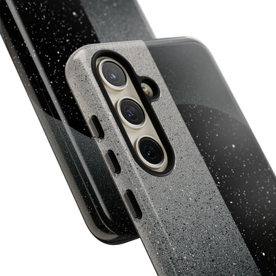 Black Tough Phone Case for Samsung - Lunar Static Orbit