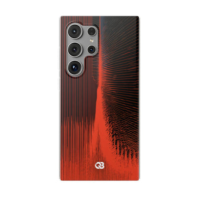Red Lite Phone Case for Samsung - Crimson Frequency Pulse