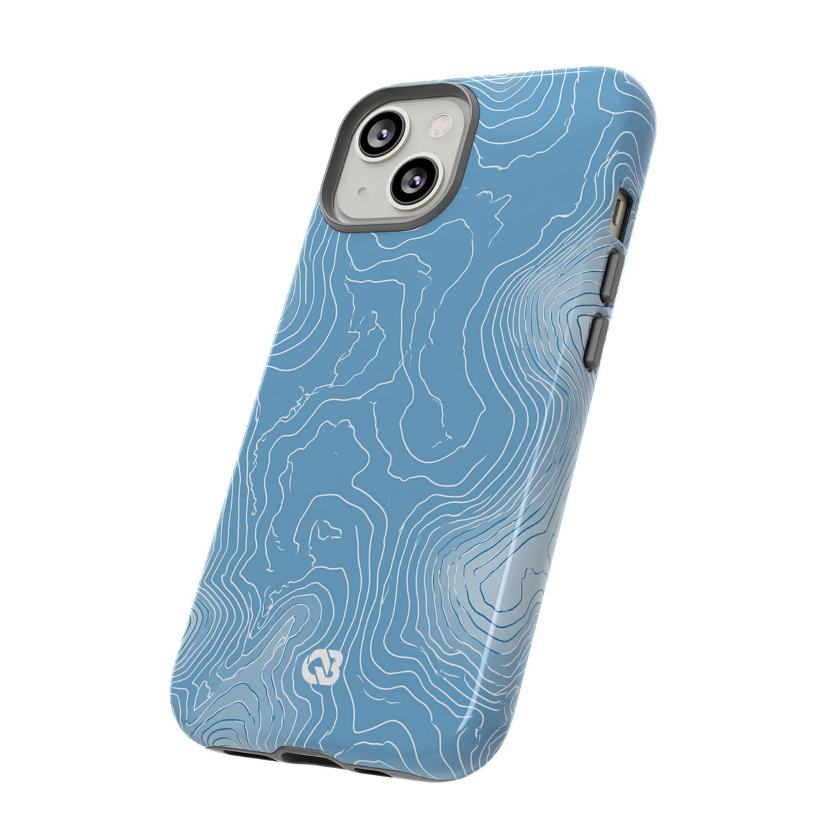 Glacial Basin Topo · Tough Phone Case for iPhone · Blue