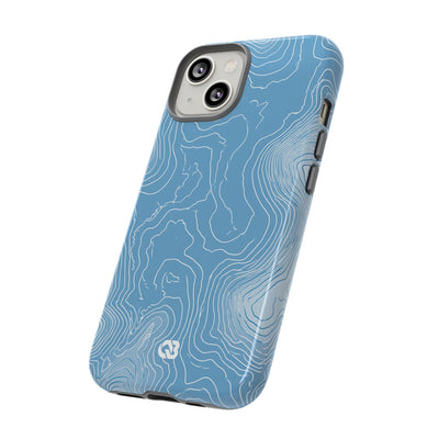 Glacial Basin Topo · Tough Phone Case for iPhone · Blue