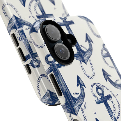 Navy Ankerlus iPhone 16 Case - Tough