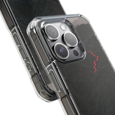 Crimson Ridge Pass · Clear Impact Magnetic Phone Case for iPhone ·  Black