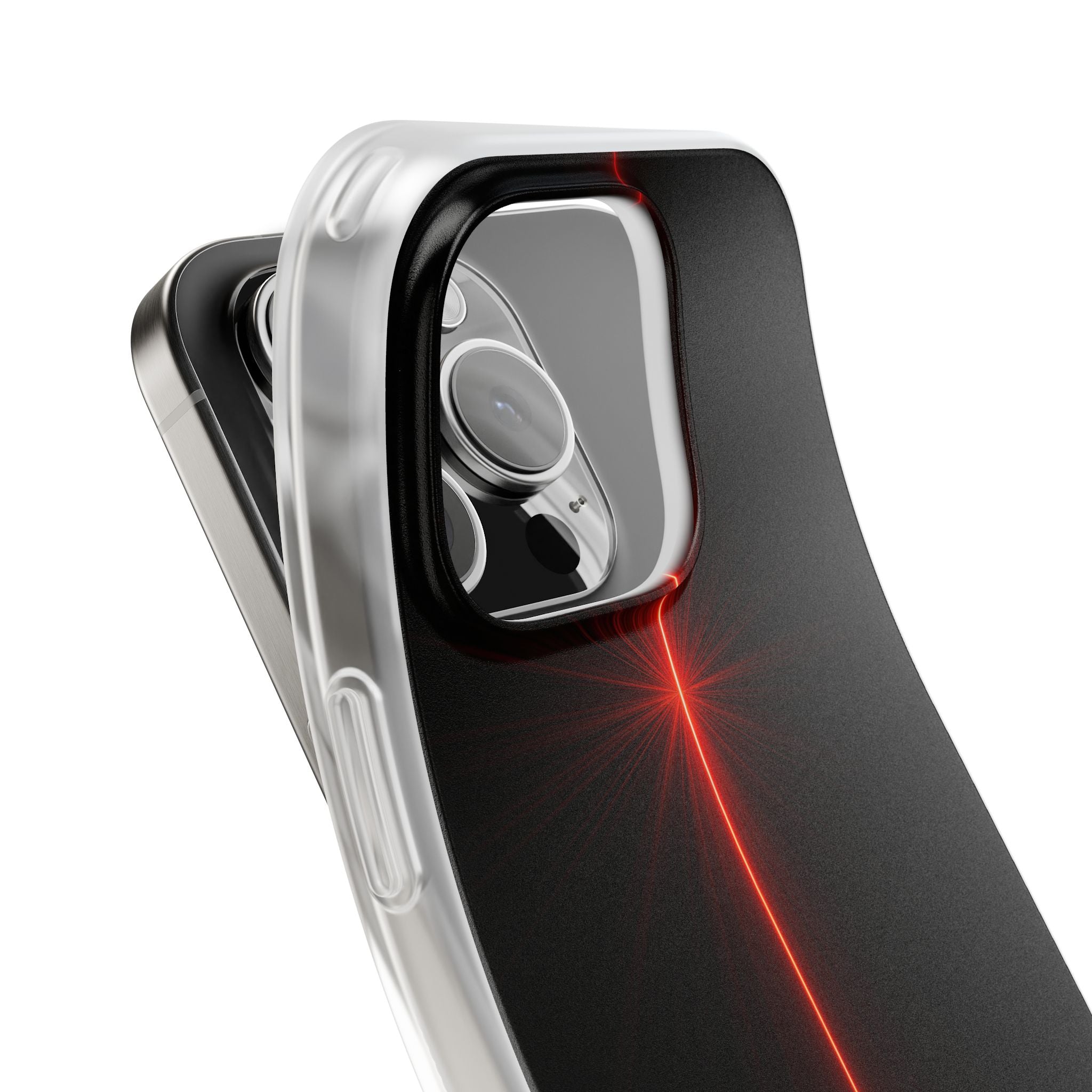 Red Lite Phone Case for iPhone - Crimson Flare Vector
