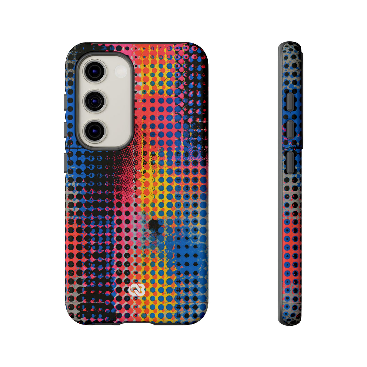 Chromatic Halftone Grid · Tough Phone Case for Samsung · Blue