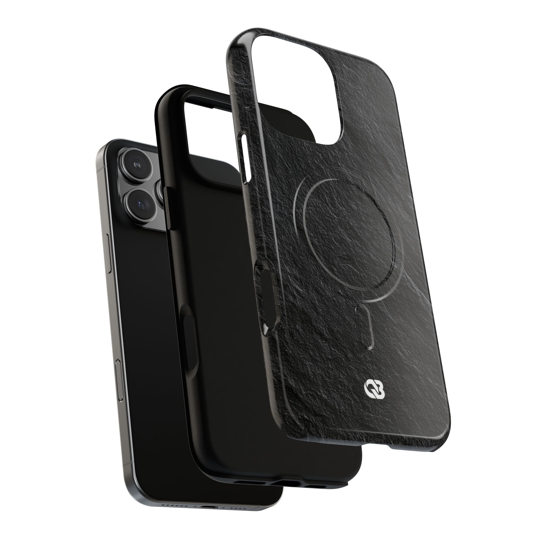 Black Tough 2.0 Magsafe Phone Case for iPhone - Raw Obsidian Slate