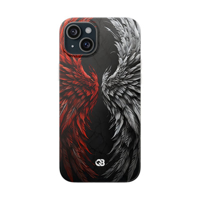 Split Crimson Wing · Soft Phone Case for iPhone