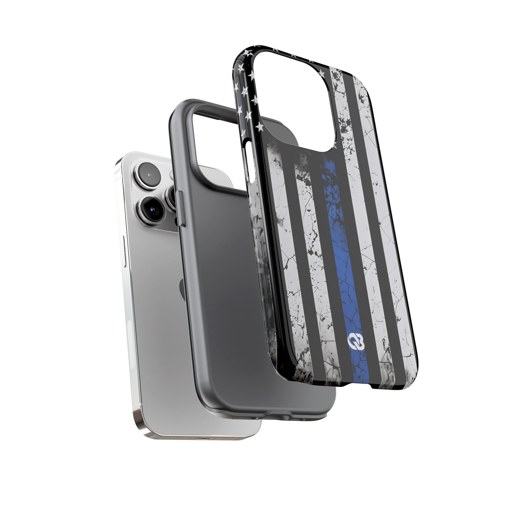 Gritty Cobalt Flag · Tough Phone Case for iPhone