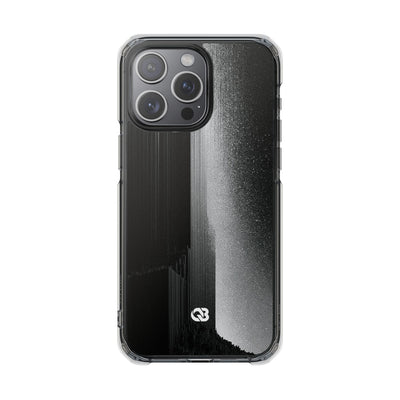 Black Impact MagSafe Phone Case for iPhone - Brutalist Pixel Monolith