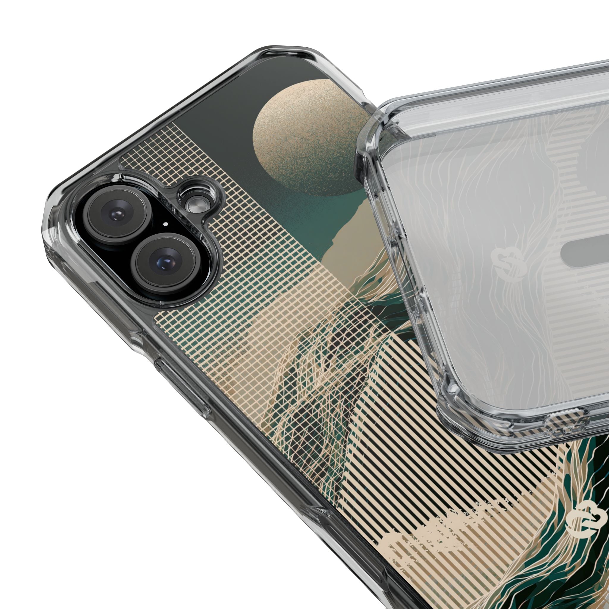 Green Impact MagSafe Phone Case for iPhone - Lunar Moss Topography