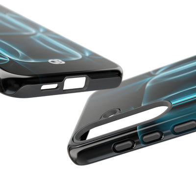 Translucent Cyber Grid · Tough Phone Case for Samsung · Teal