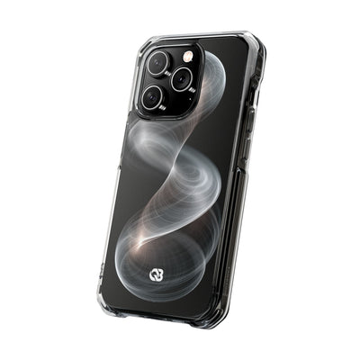 Luminous Vortex · Clear Impact Magnetic Phone Case for iPhone · Black