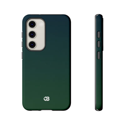 Green Tough Phone Case for Samsung - Midnight Pine Horizon
