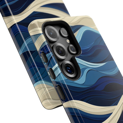 Cobalt Coast Layers · Coque de téléphone Tough pour Samsung