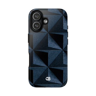 Blue Tough Phone Case for iPhone - Indigo Basalt Facets