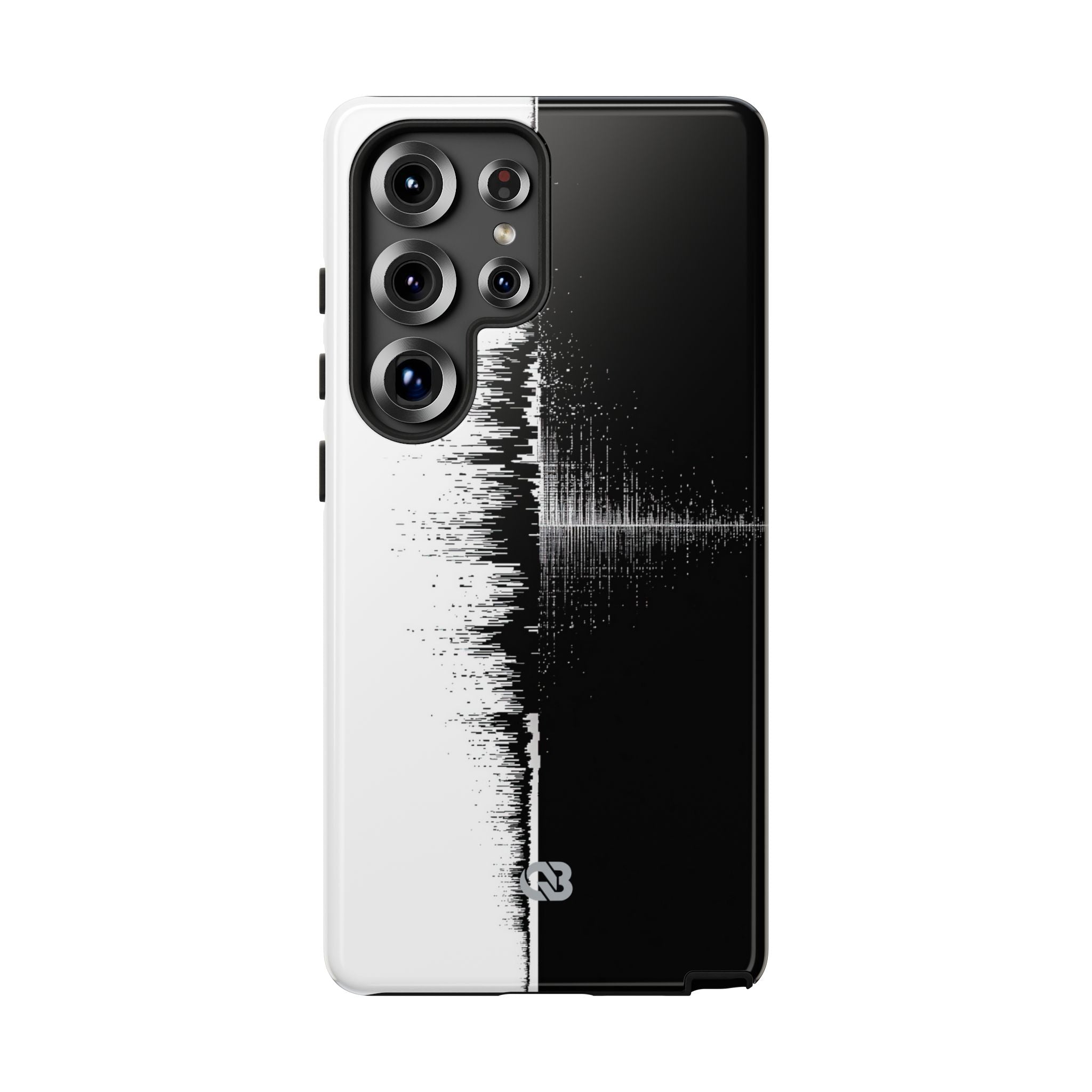 Black Tough Phone Case for Samsung - Static Signal Split