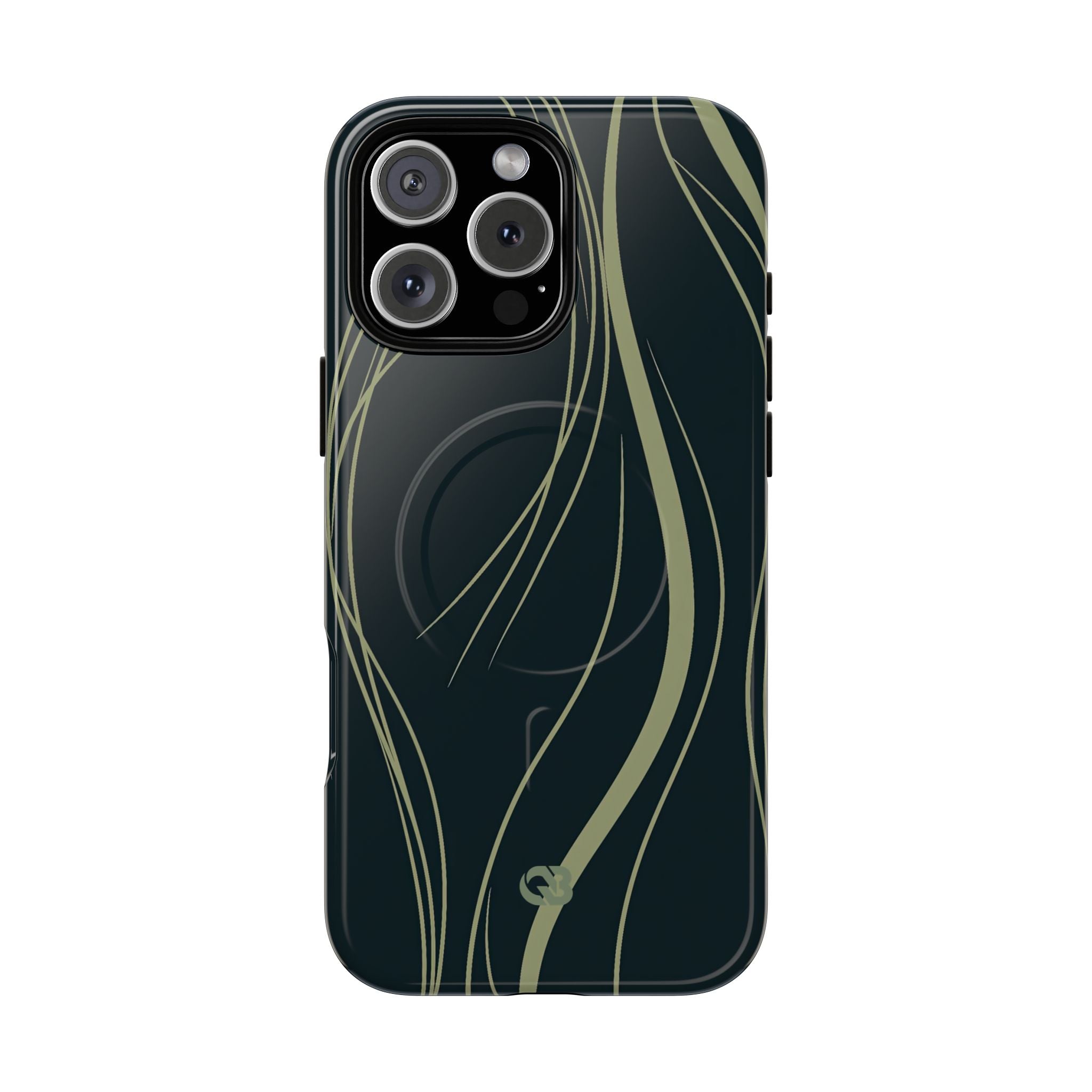 Green Tough 2.0 Magsafe Phone Case for iPhone - Obsidian Sage Flow