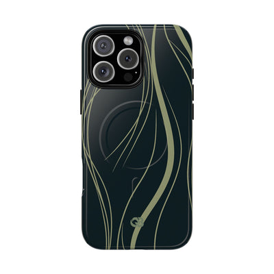 Green Tough 2.0 Magsafe Phone Case for iPhone - Obsidian Sage Flow