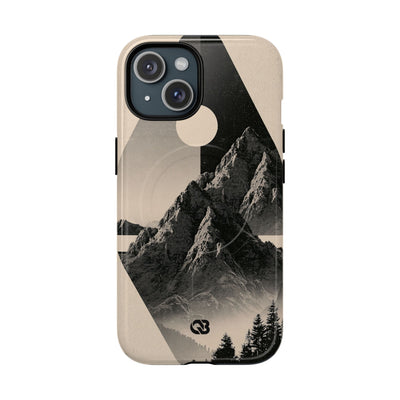 Beige Tough 2.0 Magsafe Phone Case for iPhone - Obsidian Summit Parchment
