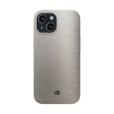 Brushed Silver Alloy · Lite Phone Case for iPhone ·  Silver