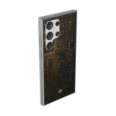 Gold Lite Phone Case for Samsung - Amber Core Mainframe