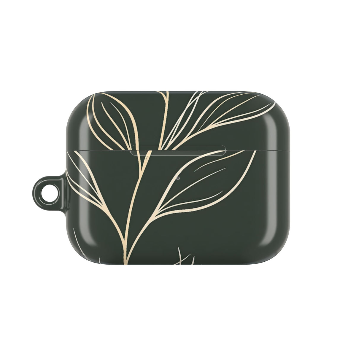 Minimal Botanical Stem · Hard Case for AirPods & AirPods Pro · Green
