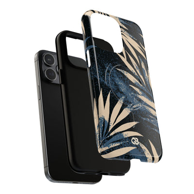 Blue Tough 2.0 Magsafe Phone Case for iPhone - Indigo Sandstone Palm