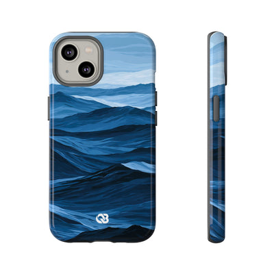 Blue Tough Phone Case for iPhone - Cobalt Ridge Tides
