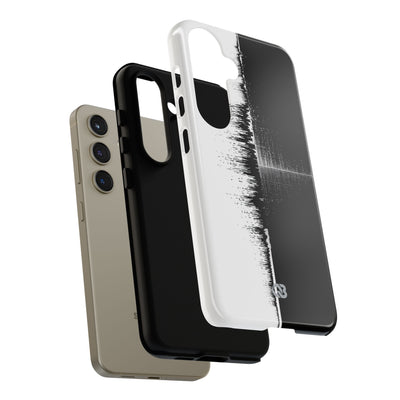 Black Tough Phone Case for Samsung - Static Signal Split