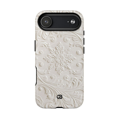 Ivory Baroque Relief · Tough 2.0 Magnetic Phone Case for iPhone · White
